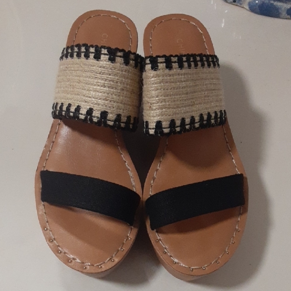 Chinese Laundry Black and Tan Wedges - Picture 7 of 11
